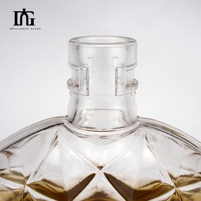 Material del cuerpo de agua mineral Diseño personalizado Liquor de sílex Xo Botella de vidrio de whisky de brandy