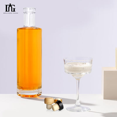 Liquor alcohólico Vodka Botella de vino de vidrio con sellado de corcho Tipo 500ml 700ml 750ml