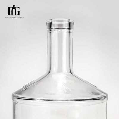 Muestra suministrada gratuitamente Botella de vidrio de 700 ml para Gin Whisky Spirits Vodka Brandy Embalaje