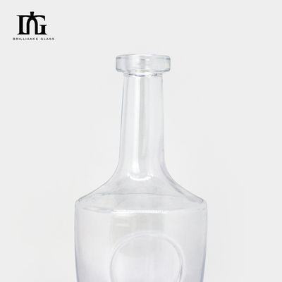 OEM/ODM aceptable Botella de licor vacía de vidrio de súper sílex de 750 ml para whisky Gin Vodka