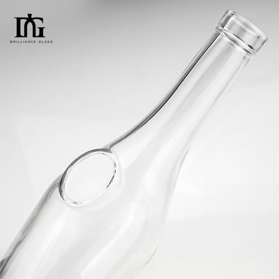 Impresión por serigrafía y electroplataje Botella de vidrio de 500 ml para bebidas alcohólicas