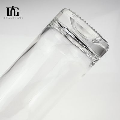 Impresión por serigrafía y electroplataje Botella de vidrio de 500 ml para bebidas alcohólicas