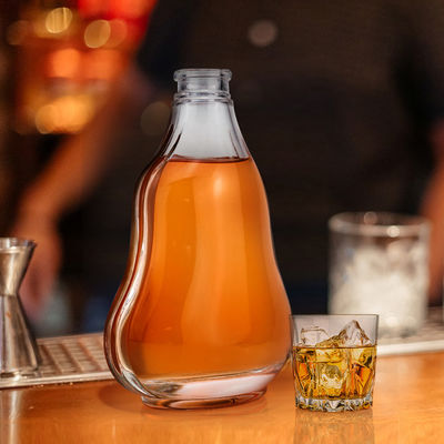 Botellas de vidrio para bebidas alcohólicas Vodka Ron Gin Brandy Whiskey Whisky Vino Tipo de sellado de agua