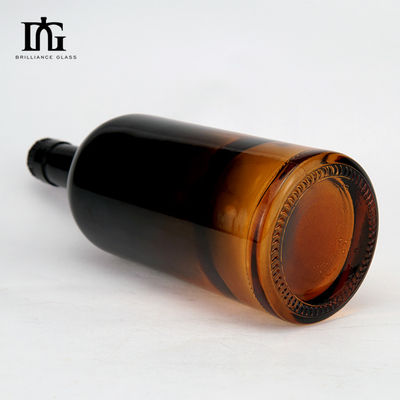 Botella de vidrio de sílex super grabado para whisky vodka tequila 700 ml de capacidad transparente