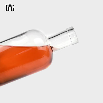 Botella de 375 ml 500 ml 750 ml 1000 ml de vidrio de vodka y ginebra con superficie grabada