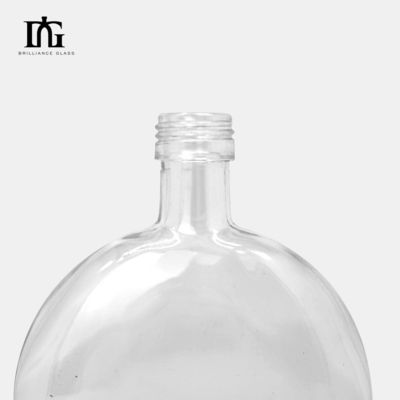 Collar de vidrio a medida Botella de vino cuadrada plana redonda con corcho y tapa de tornillo 250 ml 500 ml