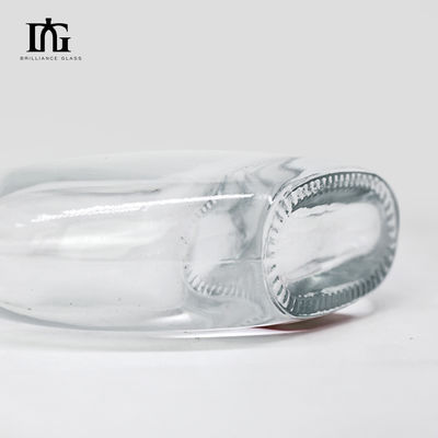 Collar de vidrio a medida Botella de vino cuadrada plana redonda con corcho y tapa de tornillo 250 ml 500 ml