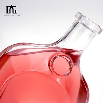 500 ml de vodka, ginebra, ron, botella de licor de vidrio con material de corcho, logotipo de vidrio aceptable