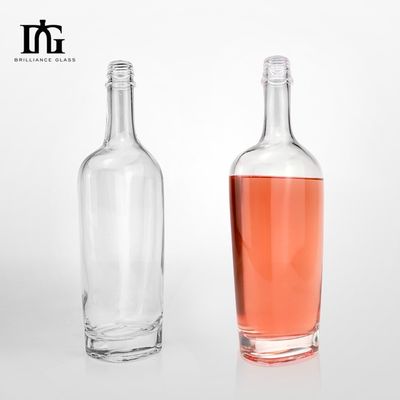 250 ml/500 ml/700 ml/750 ml Botellas de vidrio personalizadas de vodka whisky gin con tapa de tornillo