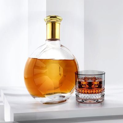 700 ml de vidrio redondo de piedra licor vino whisky vodka botella de tequila con tapa de corcho