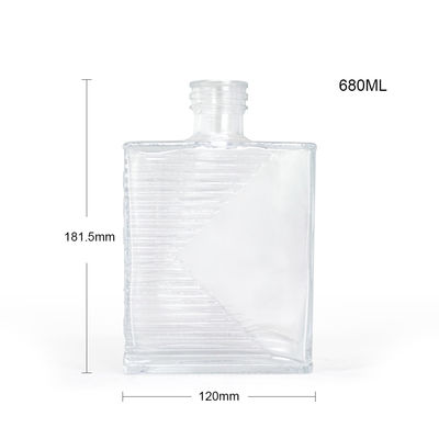 500 ml Modern Decal Crafts Botella de ginebra vidrio para licores y bebidas OEM / ODM aceptable