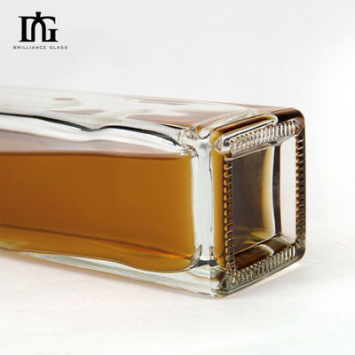 Material base Botella de vidrio con corcho y tapa de tornillo 700 ml Botella de whisky vacía y clara