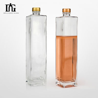 Material base Botella de vidrio con corcho y tapa de tornillo 700 ml Botella de whisky vacía y clara