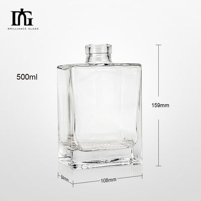 Logotipo grabado Botella de vidrio de 50000 ml para licores de ginebra whisky ron tequila vodka