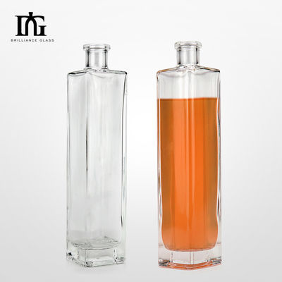 Material del cuerpo Vidrio Botellas de vidrio cuadradas vacías de 500 ml para vino licoroso/vodka/whisky/rum