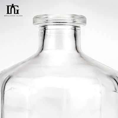 Botellas de whisky de vidrio 500 ml Electroplatación grabado Material de base de vidrio Estampado en caliente