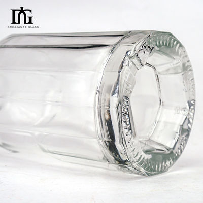 Botellas de whisky de vidrio 500 ml Electroplatación grabado Material de base de vidrio Estampado en caliente