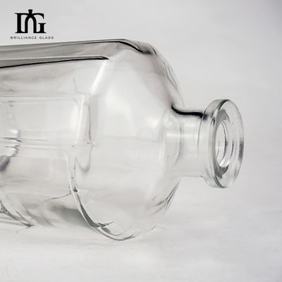 Botellas de whisky de vidrio 500 ml Electroplatación grabado Material de base de vidrio Estampado en caliente