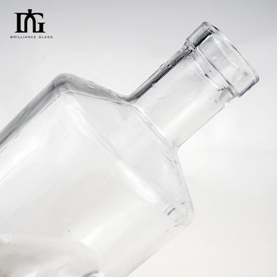 Botellas redondas de vidrio para licor whisky vodka brandy ron 375ml 500ml 750ml Capacidad