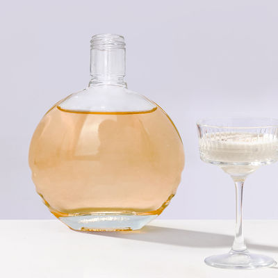 Botella de vidrio de impresión congelada personalizada para Super Flint Gin Vodka Rum Whisky Brandy 750ml