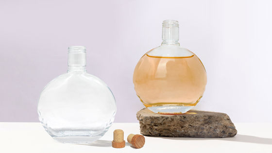 Botella de vidrio de impresión congelada personalizada para Super Flint Gin Vodka Rum Whisky Brandy 750ml