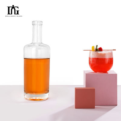 Whisky Gin Vodka Botella de vidrio cuadrada con tapones 50cl 70cl 75cl Muestra proporcionada libremente
