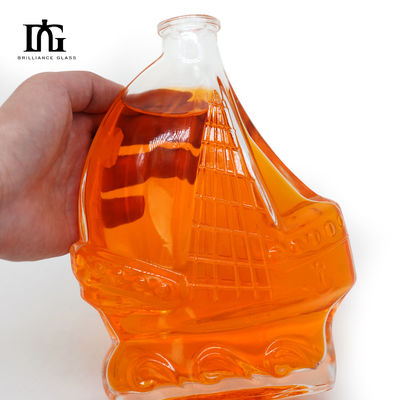 Logotipo del cliente aceptable Botella de vidrio vacía para whisky 1000ml 400ml 500ml
