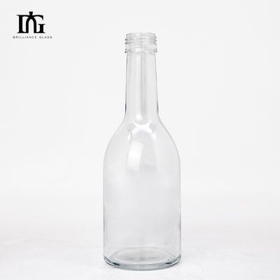 Botella de vidrio para licor personalizado 350 ml whisky vodka espíritu 500 ml material base vidrio