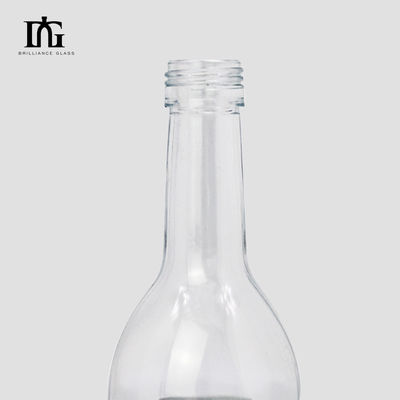 Botella de vidrio para licor personalizado 350 ml whisky vodka espíritu 500 ml material base vidrio