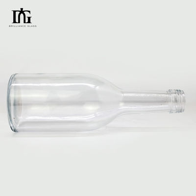 Botella de vidrio para licor personalizado 350 ml whisky vodka espíritu 500 ml material base vidrio