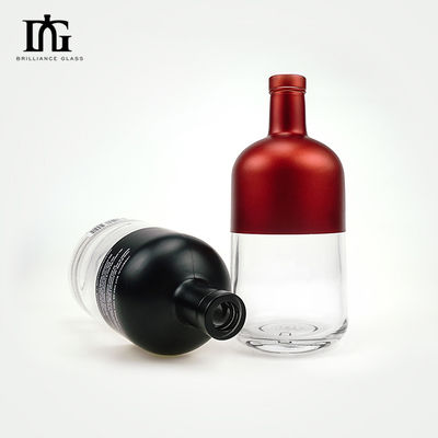 Botella de vino de vidrio de 750 ml grabado para champán personalizado y fabricantes de vino tinto