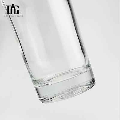 Botella de vino vacía de 500 ml con cuello de vidrio en forma personalizada fabricada para clientes OEM/ODM