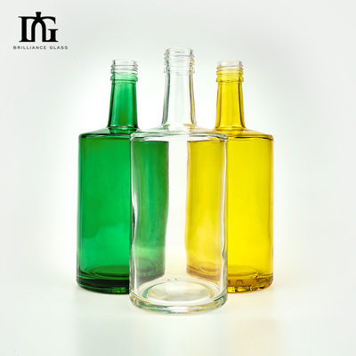 Botella de vidrio bebidas alcohólicas whisky vodka botella de corcho 750 ml contenedores de vidrio de extremo
