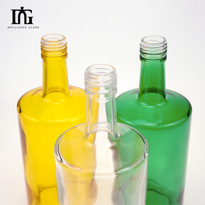 Botella de vidrio bebidas alcohólicas whisky vodka botella de corcho 750 ml contenedores de vidrio de extremo