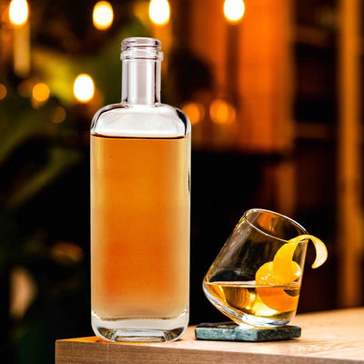 Botella de vidrio transparente de 260 ml para bebidas, jugos, café, vino, whisky y bebidas espirituosas