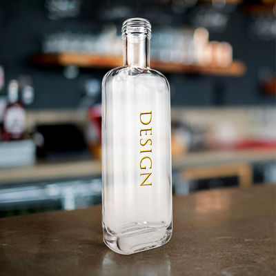Botella de vidrio transparente de 260 ml para bebidas, jugos, café, vino, whisky y bebidas espirituosas