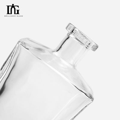 OEM/ODM aceptable de lujo 500 ml de vidrio cuadrado botella de licor para el vino helado