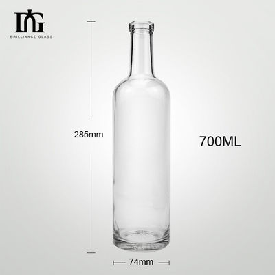OEM/ODM aceptable 700 ml botellas de licor de vidrio de 500 ml 750 ml botella de whisky
