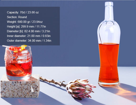 Bebidas carbonatadas Super Flint botella de vidrio personalizada con corcho de 500 ml de capacidad