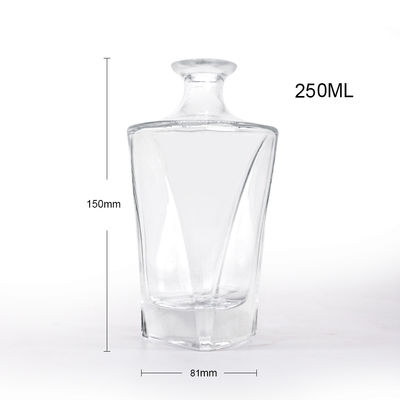 Botellas de licor de vidrio para vodka whisky ron ginebra brandy bajo MOQ 375ml 500ml 700ml 750ml