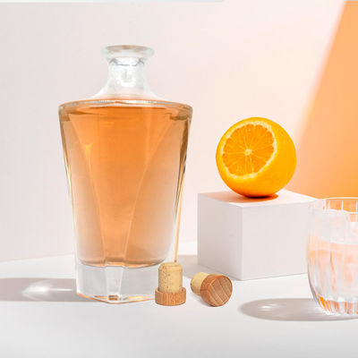 Botellas de licor de vidrio para vodka whisky ron ginebra brandy bajo MOQ 375ml 500ml 700ml 750ml