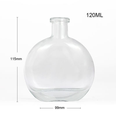 Botella de vidrio de 500 ml grabado para el final del ron Gin y licor de brandy en forma única