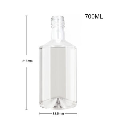 Botella de vidrio transparente y transparente para bebidas alcohólicas Tipo de sellado CORK OEM/ODM Aceptable 700 ml