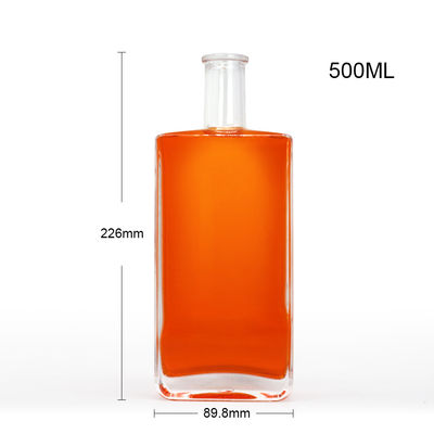 Bebidas carbonatadas Botella de vidrio con tapón de corcho 750 ml 500 ml Whisky Rum Gin Tequila Brandy Spirits
