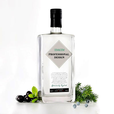 Bebidas carbonatadas Botella de vidrio con tapón de corcho 750 ml 500 ml Whisky Rum Gin Tequila Brandy Spirits