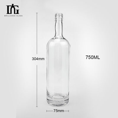 Botella de vidrio de vino de frutas redonda de 500 ml con tapa de tornillo e impresión de transferencia de calor