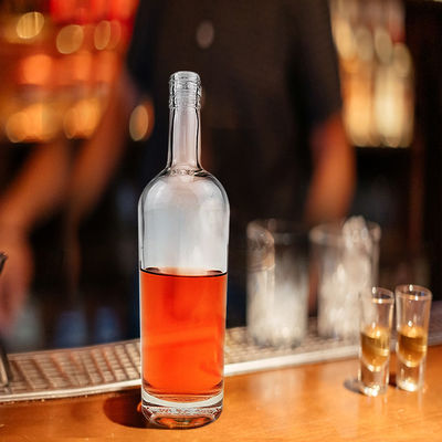 Botella de vidrio de vino de frutas redonda de 500 ml con tapa de tornillo e impresión de transferencia de calor