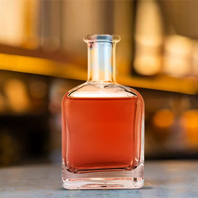 Botella de vidrio para ginebra vodka tequila ron brandy bebidas alcohólicas licor whisky whisky 350 ml cristal