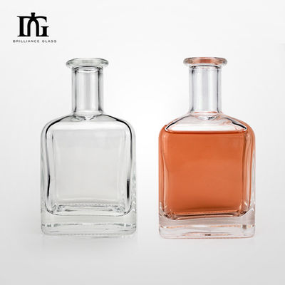 Botella de vidrio para ginebra vodka tequila ron brandy bebidas alcohólicas licor whisky whisky 350 ml cristal