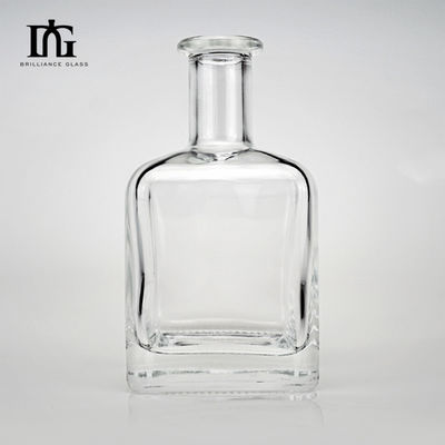 Botella de vidrio para ginebra vodka tequila ron brandy bebidas alcohólicas licor whisky whisky 350 ml cristal